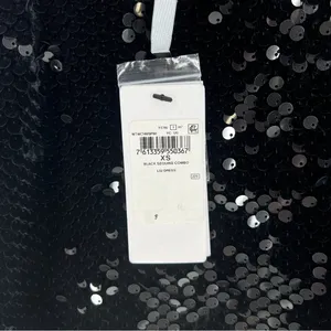 Guess Liu Velvet Sequin Stretch Black Lace Slip Mini Dress NWT‎ Size XS thumbnail 10