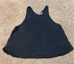rag & bone Black V-Neck Swing Tank thumbnail 1