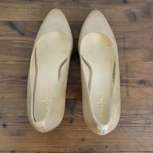 Cole Haan Womens Shoes Size 7.5 Nude Classic Leather High Heels Slip-On Pumps thumbnail 7