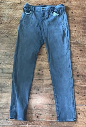 American Eagle gray distressed size 12 normcore stretchy jeggings thumbnail 1