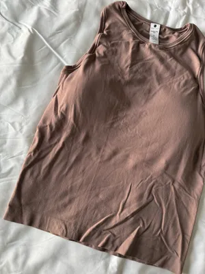 Dusty Pink Athletic Racerback Tank With Padding thumbnail 3