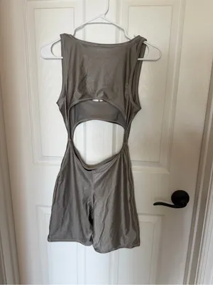 SKIMS Shine Swim Cut-Out Cycle Smoke NWT Small thumbnail 7