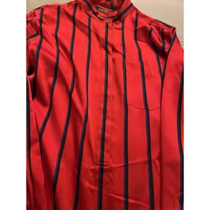 Lauren Ralph Lauren Red Button up Long Sleeve Blouse Blue White Stripes NWT thumbnail 8