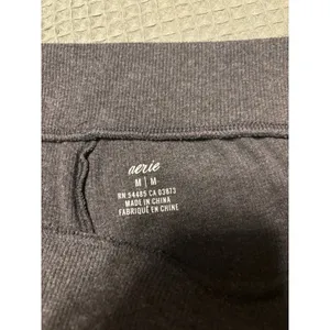 Aerie Ribbed Flare Pants Size Medium Grey thumbnail 6