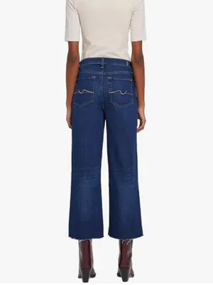 7 For All Mankind Cropped Alexa high rise straight relaxed stretch jeans 32 thumbnail 5