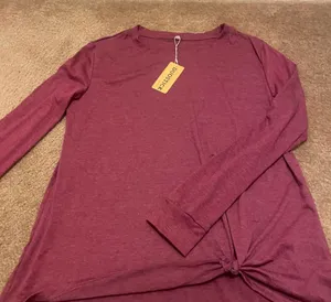 Women's Long Sleeve Duostick Top - Purple thumbnail 1