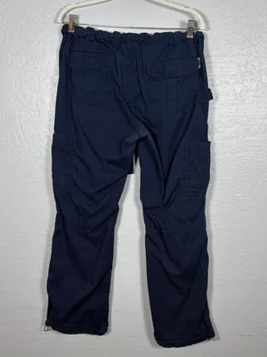 Koi Women L Regular Navy Blue Lindsey Scrub Pants Cargo Pockets Nursing Dental thumbnail 4