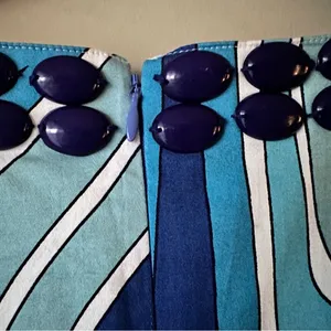 Gretchen Scott Beaded Dress Sz S Blue Sleeveless Sheath thumbnail 8