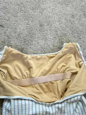 Old Navy Women’s Square Neck Striped Seersucker One Piece Swimsuit S thumbnail 9