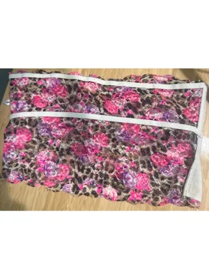PINK Victoria's Secret M/M Leopard Floral Lace Bandeau Bralette Strapless thumbnail 6