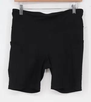 GapFit Biker Shorts Womens M Compression Black High Rise Side Pocket Excellent thumbnail 1