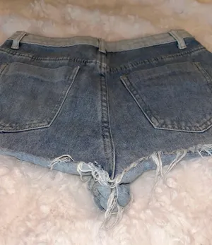SheIn NWOT Colorblock Blue Jean Denim Shorts thumbnail 4