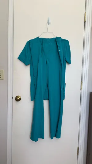Urban teal medical scrub for women size extra small thumbnail 6