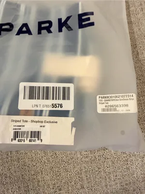 NIB Parke x Shopbop denim stripe tote bag limited edition sold out style thumbnail 8