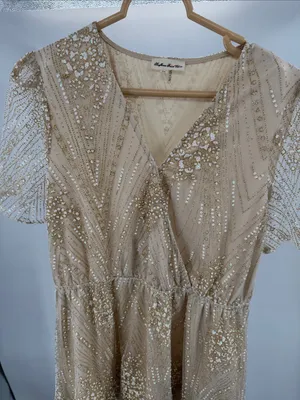 Southern Fried Chics sheer overlay glitter mini dress XL sparkly feminine party thumbnail 5