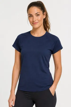 Sweaty Betty Navy Blue Athletic Performance Tee Mesh Workout Top M SB5546 thumbnail 1
