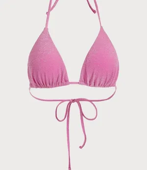 Berlook Pink Lurex Halter Triangle Bikini Top ONLY 64 thumbnail 5
