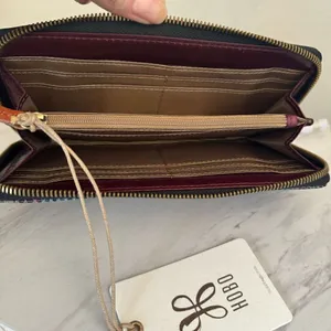 HOBO Max Large Zip Around‎ Leather Continental Wallet, Organization, Mosaic, NWT thumbnail 7