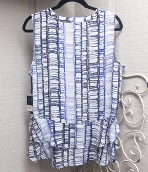 Simply Vera Vera Wang Sleeveless Flounce Shirt thumbnail 5