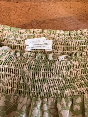 Urban Outfitters Green and Tan Lined Mini Skirt thumbnail 3