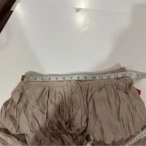 Forever 21 Taupe Beige High Rise‎ Lace Up Short Shorts Size L thumbnail 7
