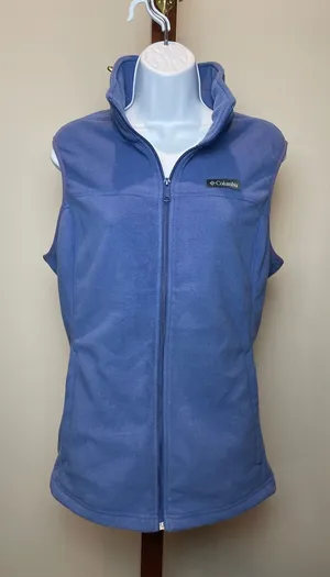 Columbia Fleece Vest Size L Periwinkle Blue Full Zip thumbnail 1