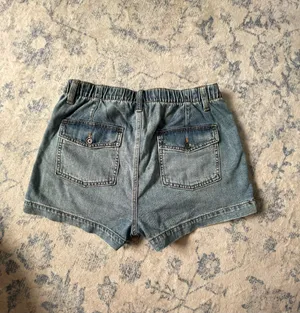 Aerie Dark wash patch pocket denim short thumbnail 2