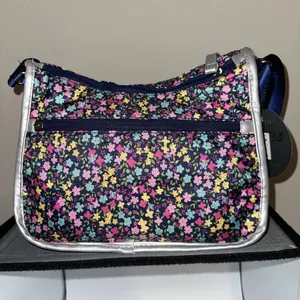 Vintage Rare Earth Stone Mountain Handbag Purse/ XBody/flower Blue Silver/NEW thumbnail 3