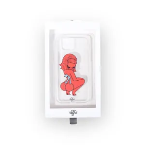new Valfre ☻︎ Lucy Cherry Bottom ☻ iPhone 6+ 7+ 8+ Clear Case ☻ Artist Drawn thumbnail 12