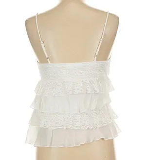White ruffle top thumbnail 2