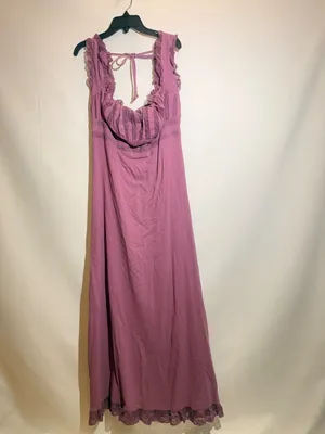 NWT Free People Moon Eyes Navy Lace Smocked Tie Waist Boho Midi Dress Size S thumbnail 2