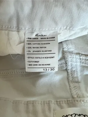 KanCan Women's White Bootcut High Rise‎ Denim Pants Stretch 5 Pocket Zipper fly thumbnail 7