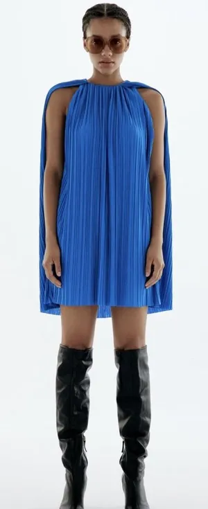Zara | Pleated Cape Dress, size S thumbnail 1