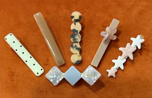 Set of Stylish Hair Clips in Neutral Tones thumbnail 1