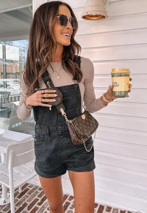 Free People We The Free Ziggy Shortalls Black XL thumbnail 1