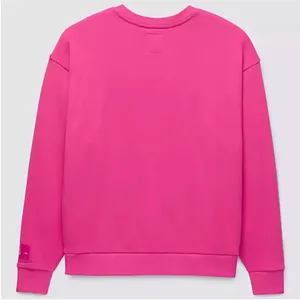 Vans x Barbie Rene Hot Pink Oversized Long Sleeve Crew Sweatshirt Large NEW thumbnail 3