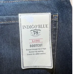 Indigo Blue Secret Fit Belly‎ Maternity Bootcut Jeans Dark Wash Large Long 97173 thumbnail 9
