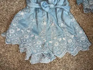 American Eagle Denim Blue Romper thumbnail 3