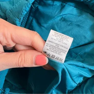 Love Tree Women's‎ Teal Blue Packable Lightweight Puffer Jacket Medium thumbnail 9