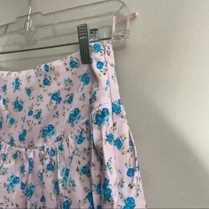 Zara FLORAL SATIN EFFECT MINI SKIRT 7385/043 Small thumbnail 6