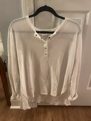 Aerie Waffle Knit Henley thumbnail 1
