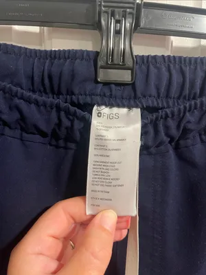 Figs Technical Collection Zamora High Waist Jogger Scrub Pants Navy Blue Size L thumbnail 3
