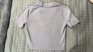Zara Cropped Polo V-Neck thumbnail 3