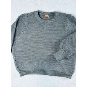 Women’s Poll Grey‎ Chunky Pullover Knit Sweater Oversized Medium Large thumbnail 2