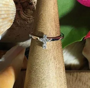 Cross Sterling Silver Toe Ring Midi Ring thumbnail 1