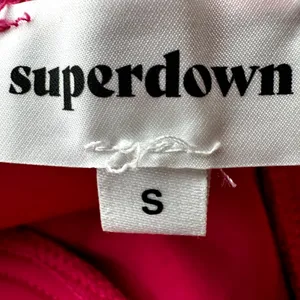 Superdown Oliviah Bustier Mini Dress Padded Adjustable Straps Hot Pink S thumbnail 3