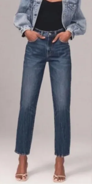 Abercrombie & Fitch The‎ Boyfriend Mid Rise Jeans Medium Wash thumbnail 1