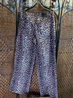 PACSun Leopard Print Casey Low Rise Baggy Jeans Size 26 thumbnail 3