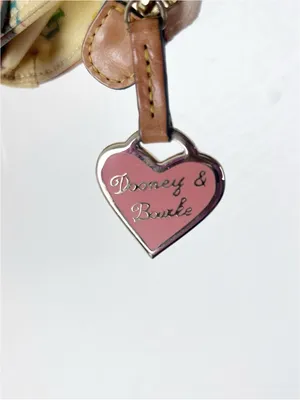 DOONEY & BOURKE Signature Logo Rainbow Zipper Heart Tag Matching Coin Purse Y2K thumbnail 8