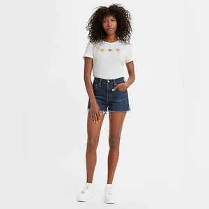 Levi’s 501 Raw Fray Cutoff Hem Dark Wash Denim Jean Shorts Button Fly Size 30 thumbnail 2
